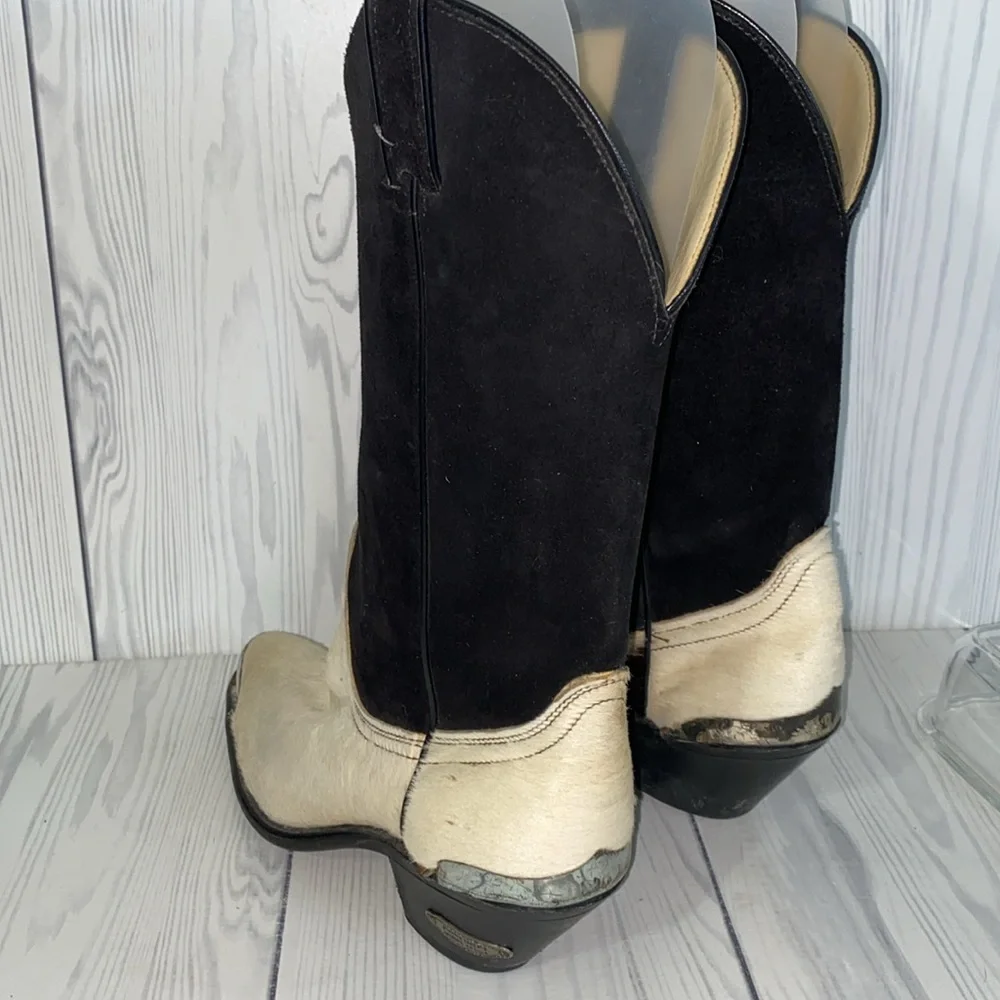Vintage Code West Cowhide print Boots - Picture 4 of 7